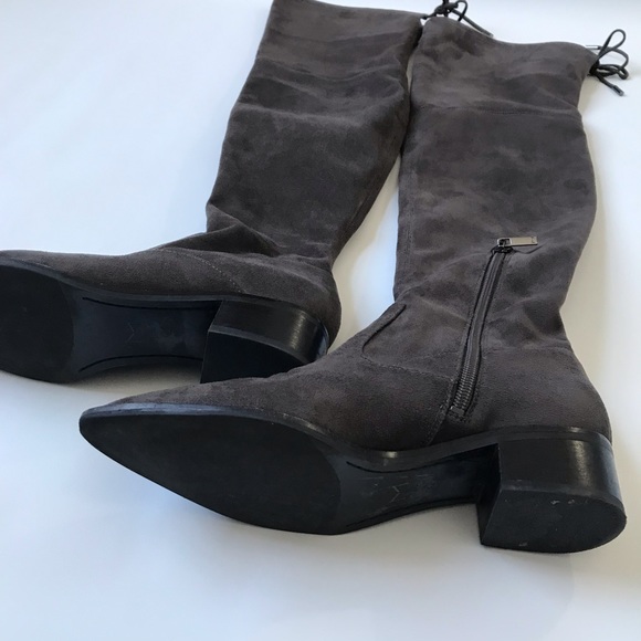 Marc Fisher Gray Yenna Over The Knee Boots - Picture 4 of 8